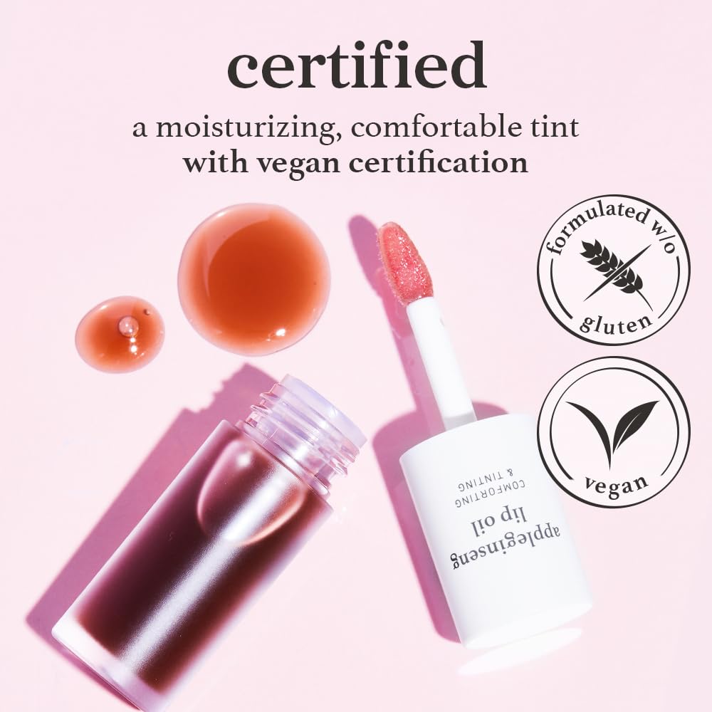 NOONI lip oil tint application — smooth lips with long-lasting color.
