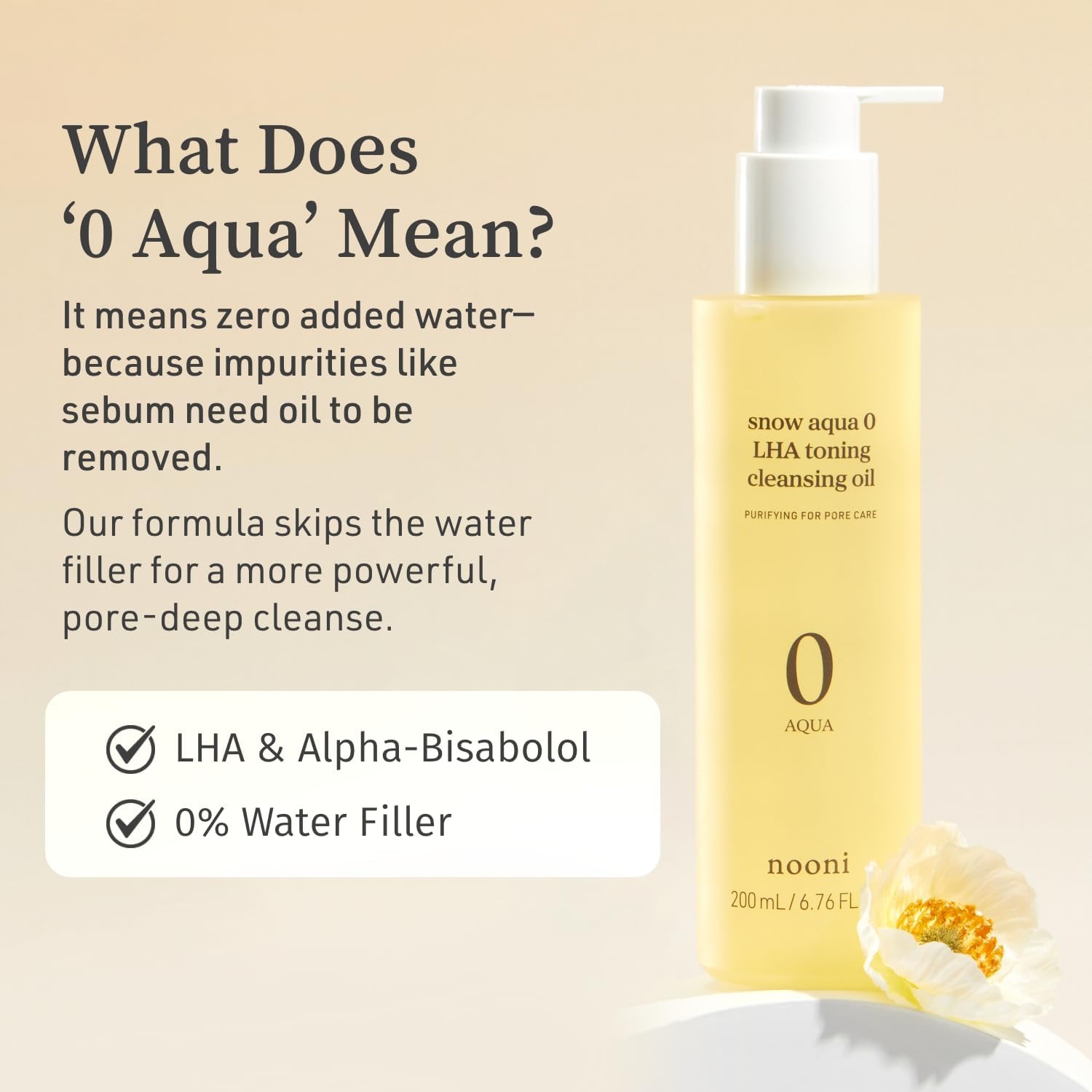 NOONI Snow Aqua glass skin look closeup for radiant complexion.