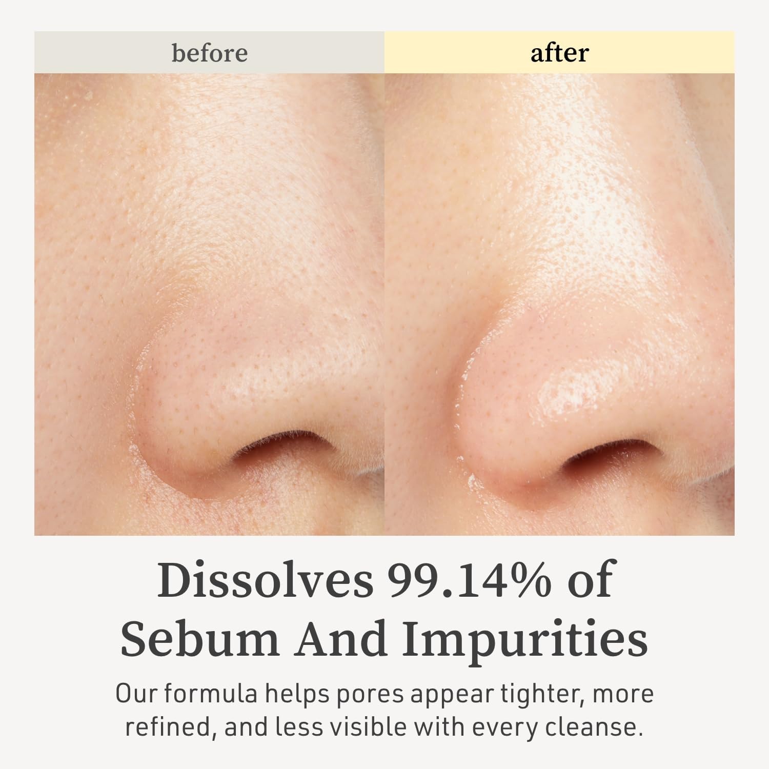 NOONI Snow Aqua texture on hand demonstrating easy spread for cleansing.