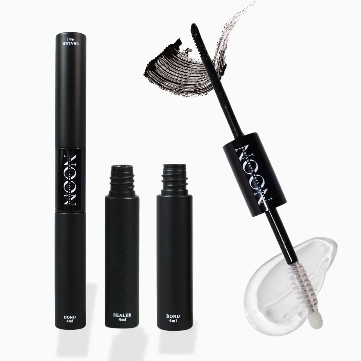 Noonlash bond and sealant bottle proves long-lasting hold for sensitive eyes.
