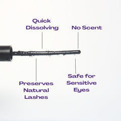 Noonlash lash remover swatch demonstrates paraben-free formula