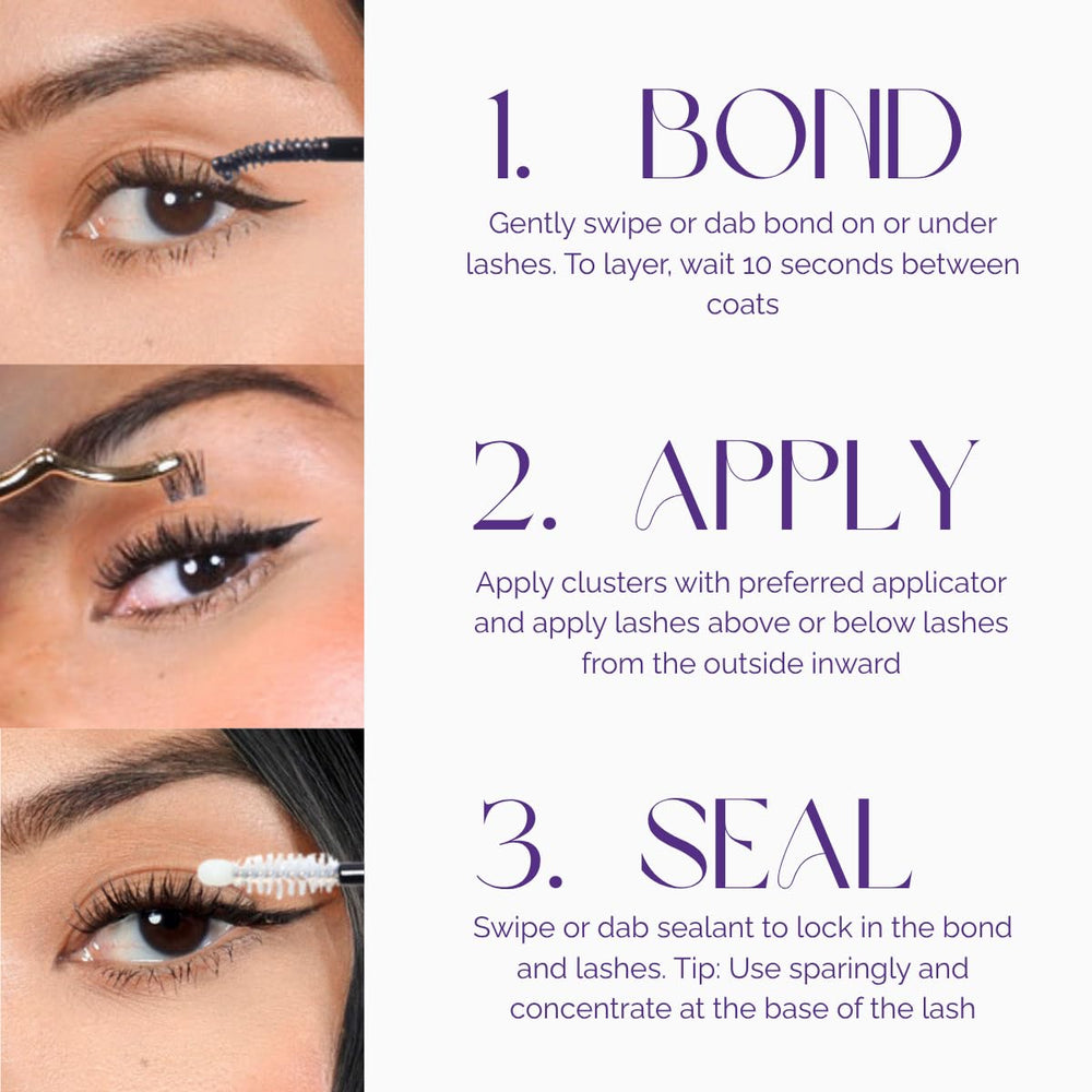 Noonlash precision brush-tip enables precise lash base application.