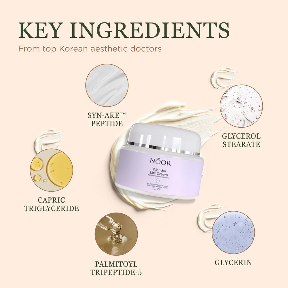 Noor Wonder Lift Cream morning routine image emphasizes refreshing hydration