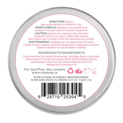 NO PONG original deodorant tin-closeup reveals natural texture and clean scent.