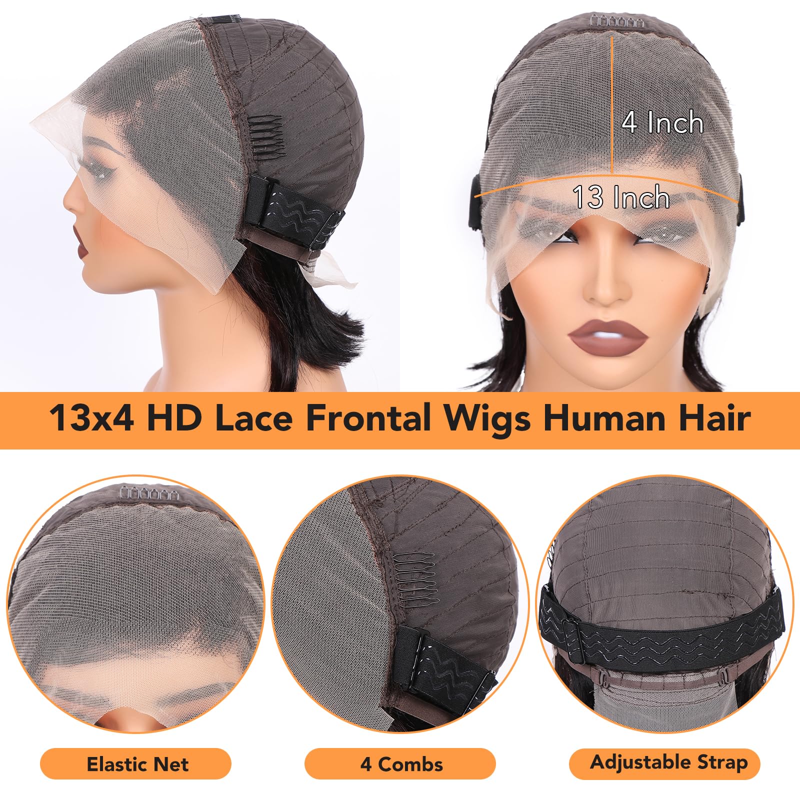 Nopxam Bob Wig glueless cap assembly demonstrates secure fit and easy wear.