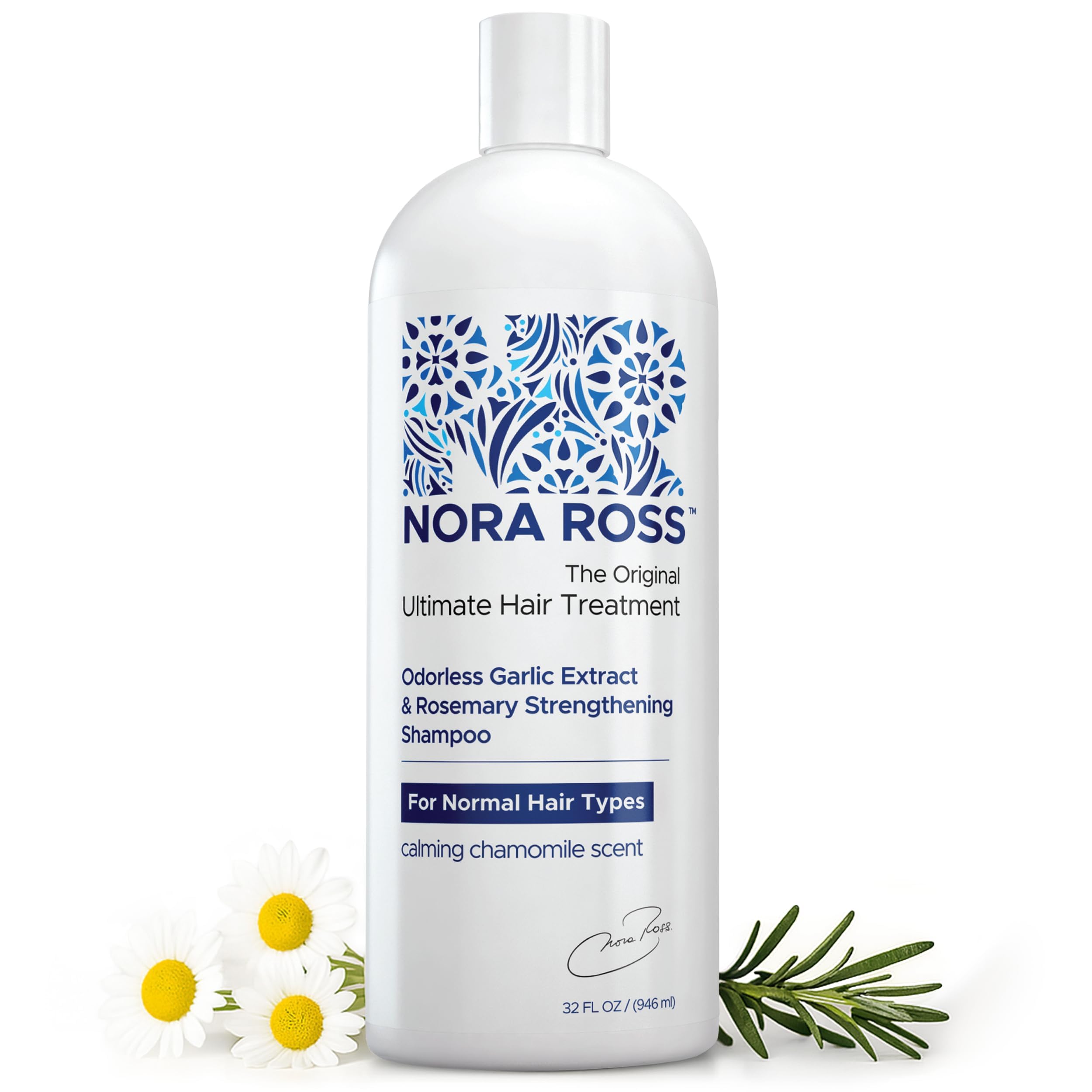 Nora Ross all-natural ingredients visual suggests a clean, daily routine.