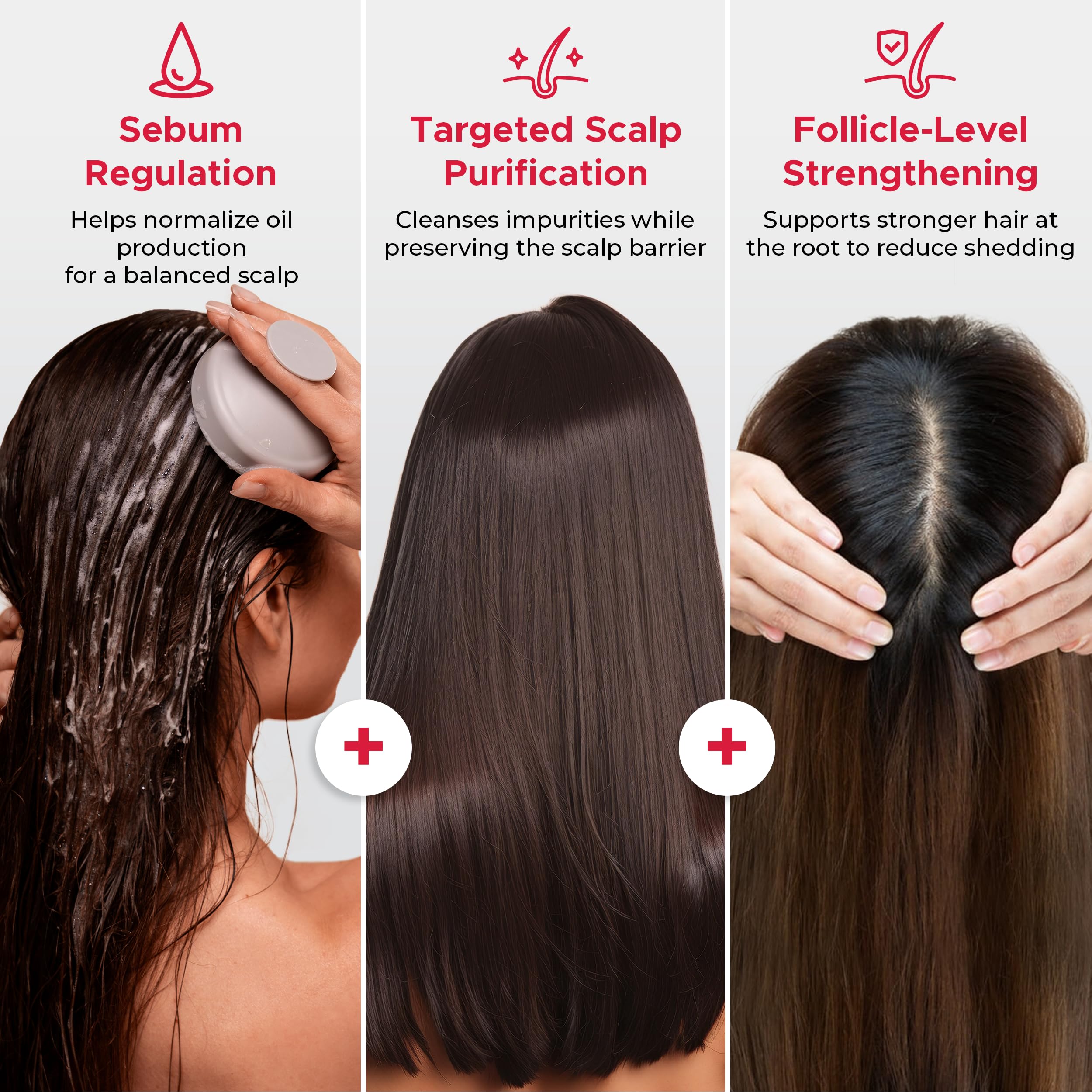 Nora Ross clarifying shampoo lather shows buildup removal and refreshed hair