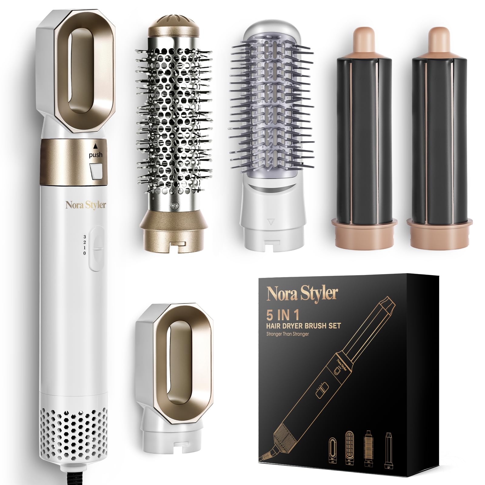 Nora Styler Multistyler Pro curling nozzle for lasting, bouncy curls