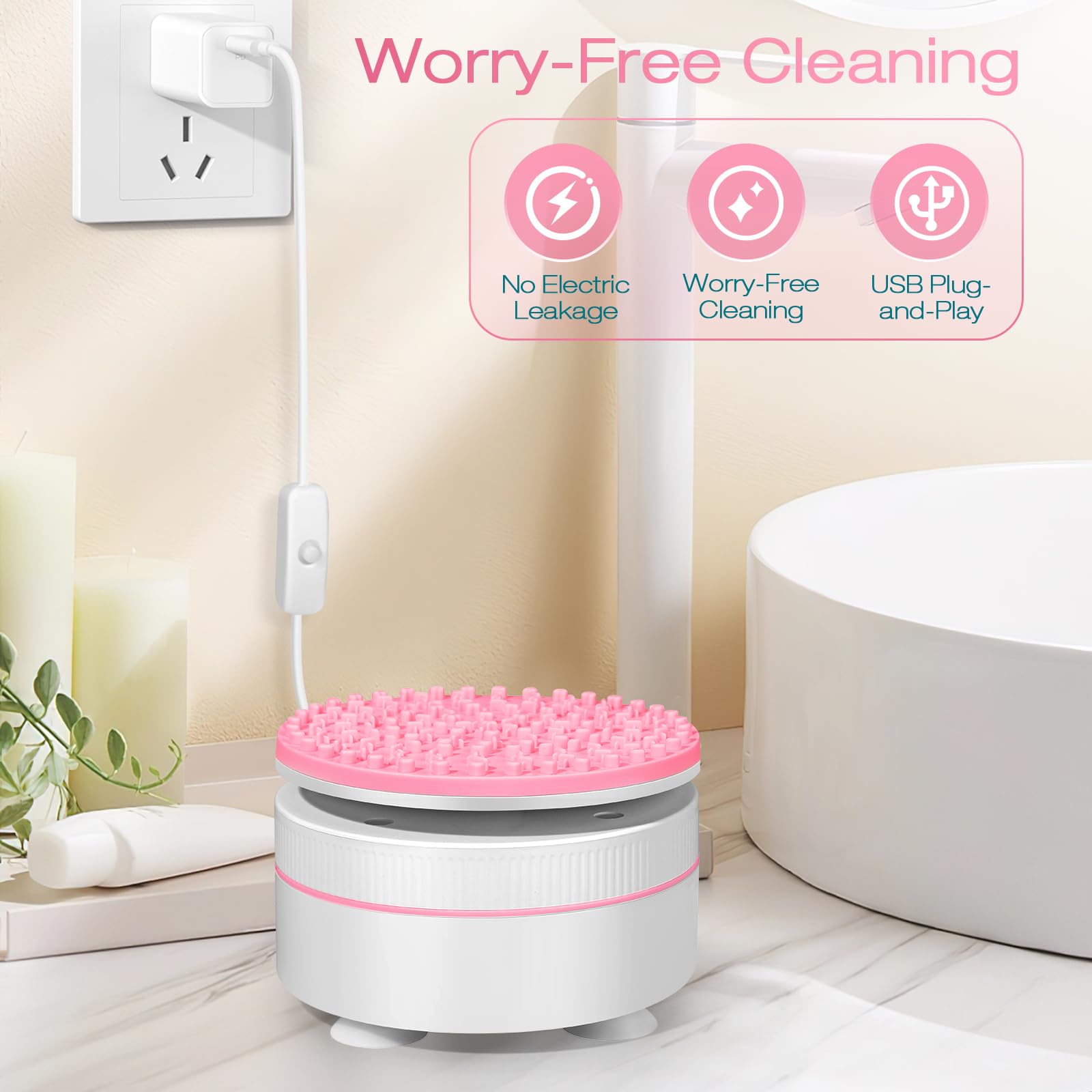Norate cleaner mat and sink setup supports hands-free, efficient rinsing