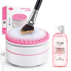 Norate makeup brush cleaner machine close-up highlighting deep cleaning power for brushes