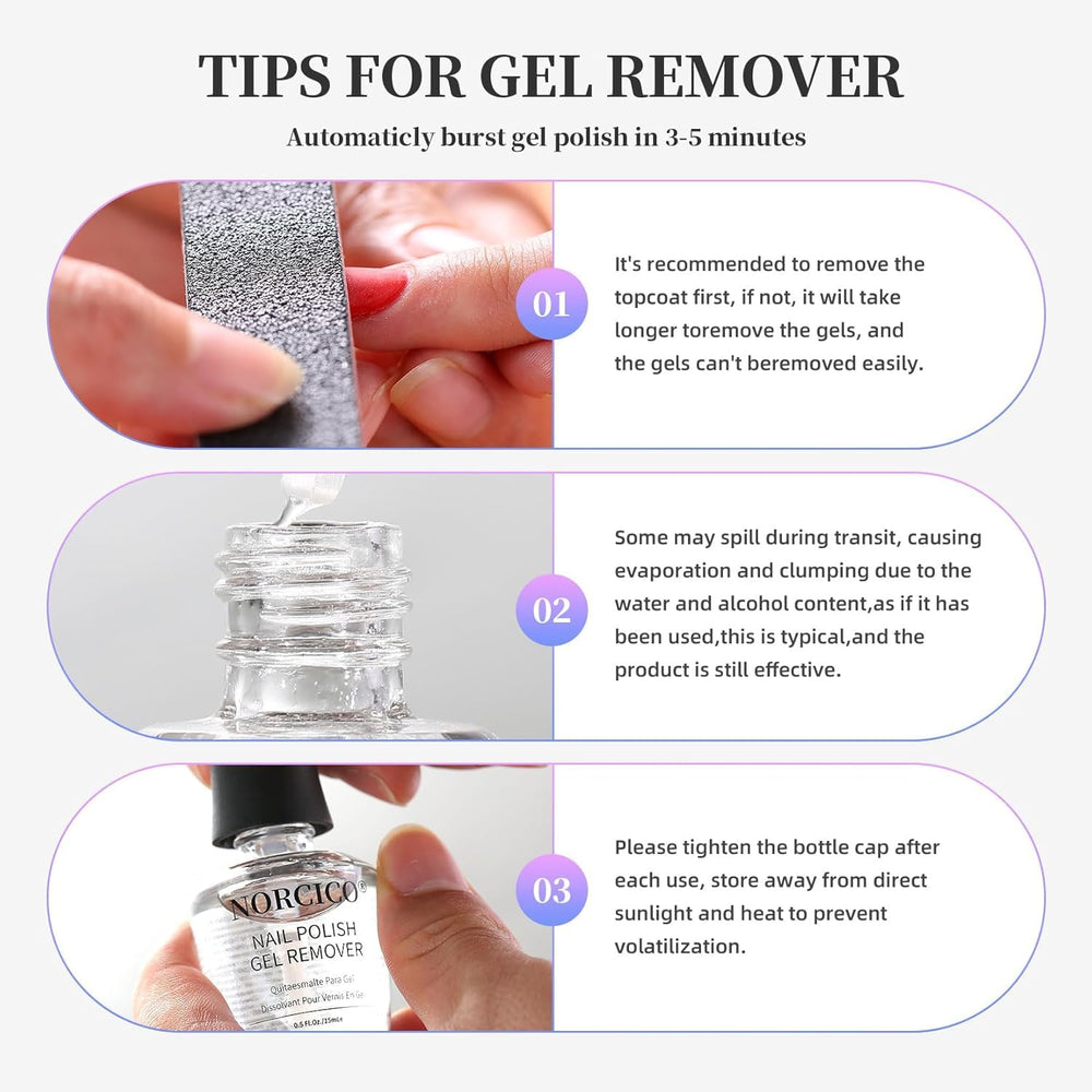 NORCICO gel-polish-remover safety tips guiding correct use and results