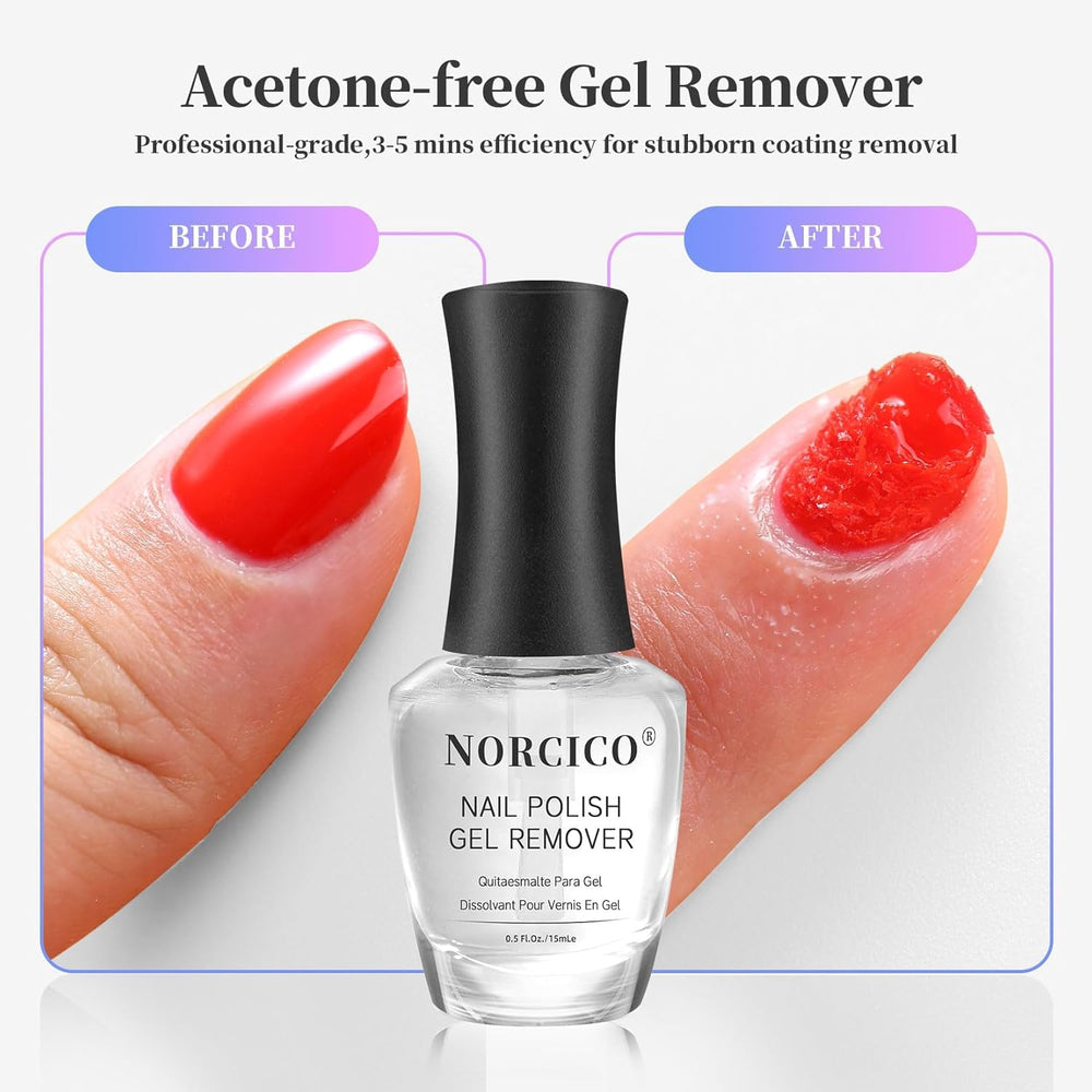 NORCICO gel-polish-remover scraper in action lifting gel polish gently