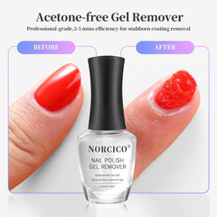 NORCICO gel-polish-remover scraper in action lifting gel polish gently