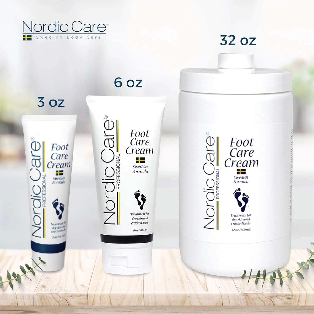Nordic Care Foot Care Cream’s non-greasy formula moisturizes without residue