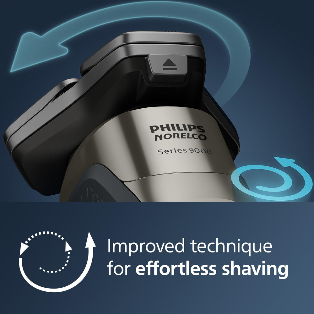 Norelco 9400 travel case included for travel-friendly grooming kit