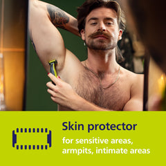 Norelco body comb 3mm for quick trimming on larger areas.