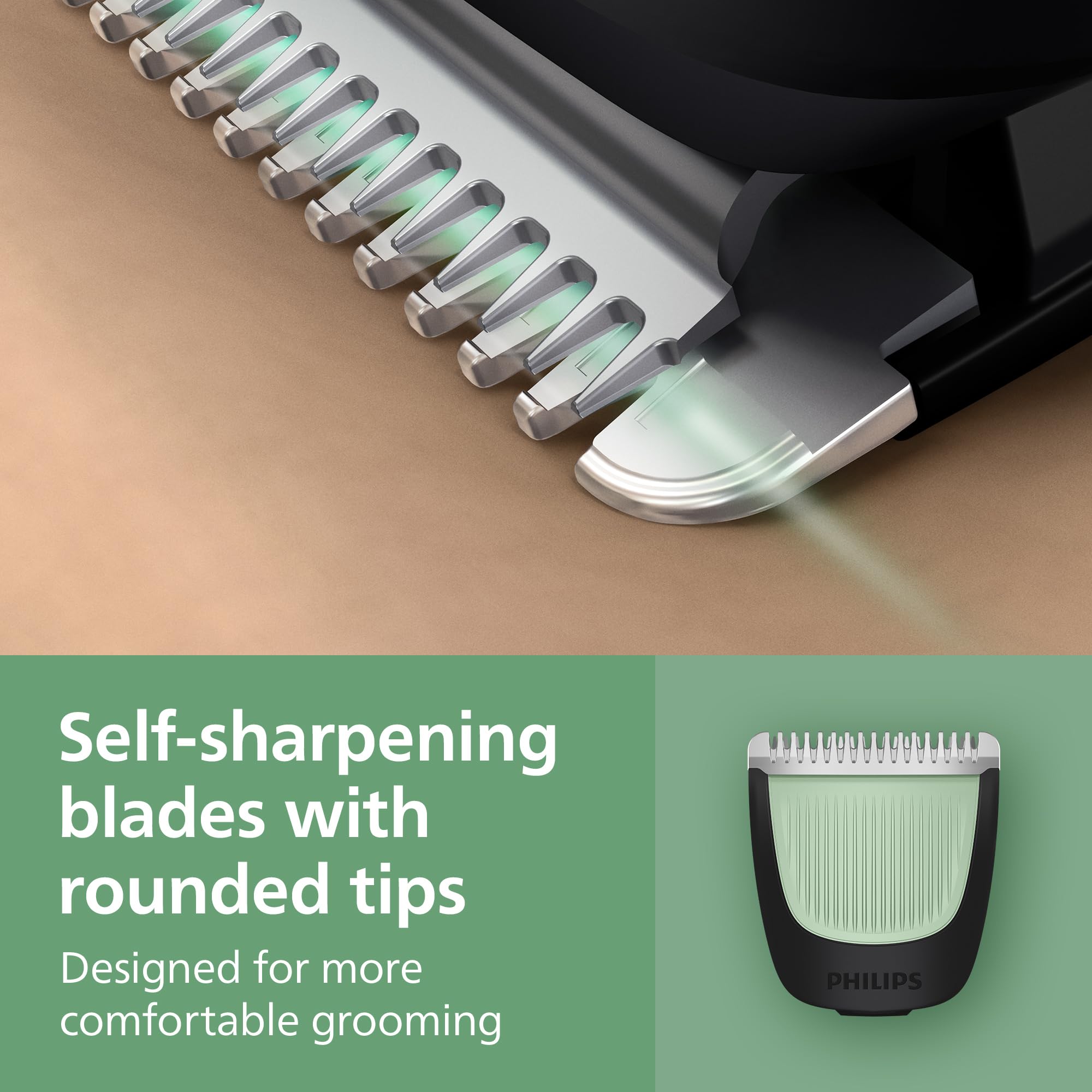 Norelco nose ear trimmer head detail for safe removal of unwanted hair