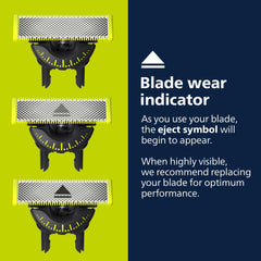 Norelco OneBlade 360 side profile highlighting blade flex and contour-following design benefit