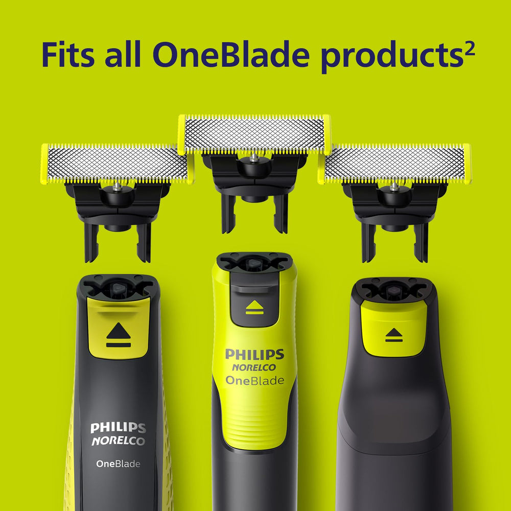Norelco OneBlade 360 lifestyle bathroom setup showing convenience of wet or dry shaving
