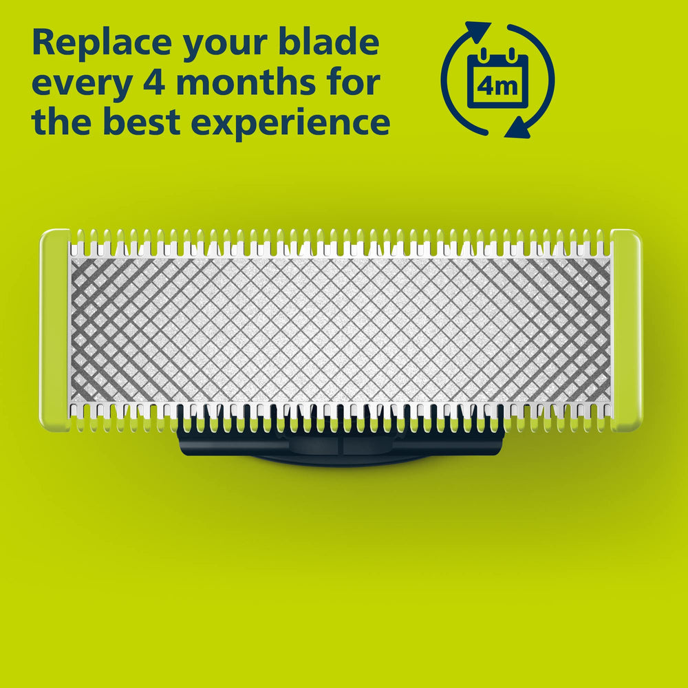 Norelco OneBlade rinse clean feature for easy maintenance.