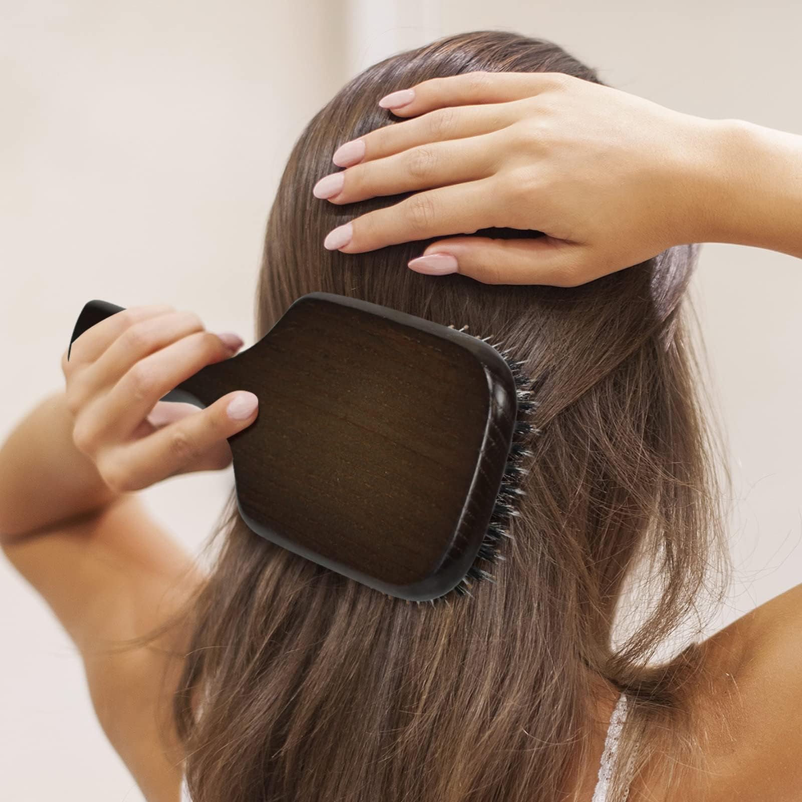 Norsewood hair brush used in kids daily grooming routine