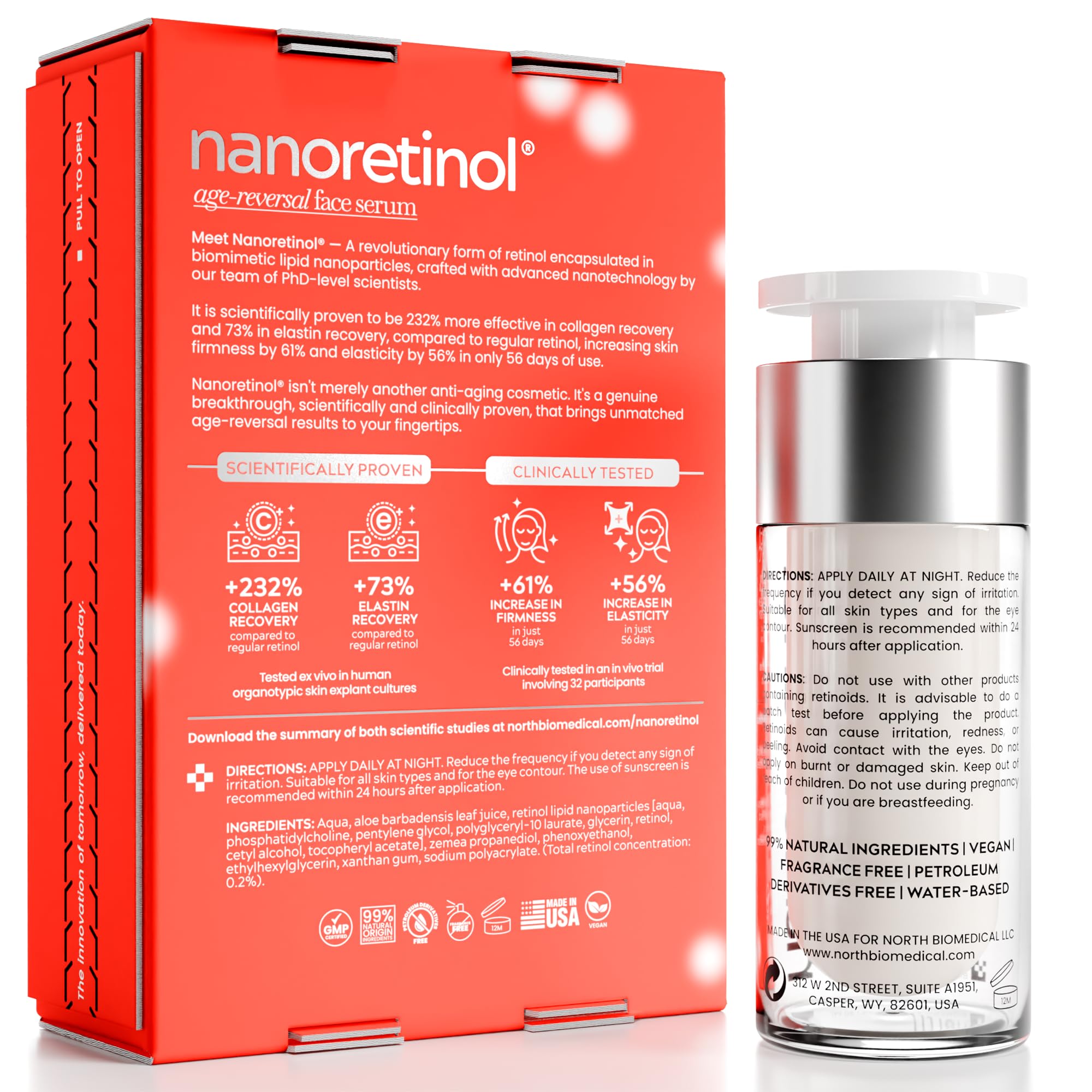 Closeup NANORETINOL texture highlighting gentle application