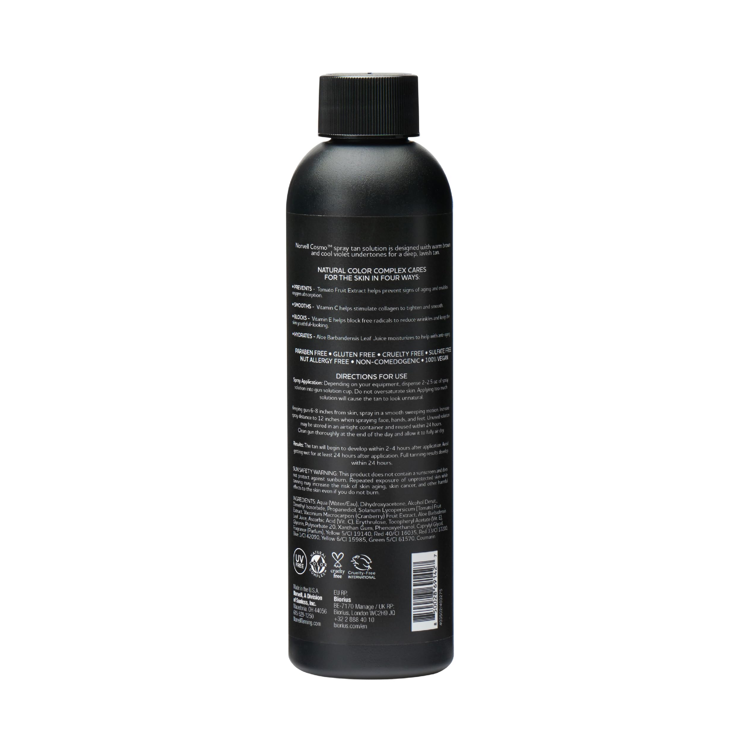 Norvell Cosmo bottle closeup dispense highlights accurate cup fill and clean application.