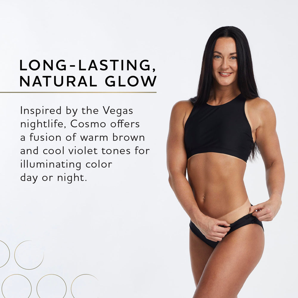 Norvell Cosmo spray tan label with expiration date for freshness