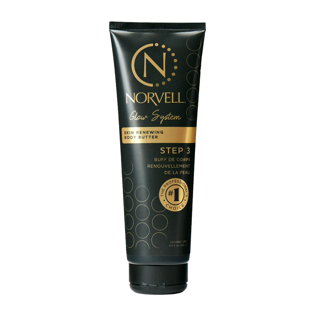 Norvell Post Tanning Repairing Body Butter bottle showcasing deep hydration for glowing skin.