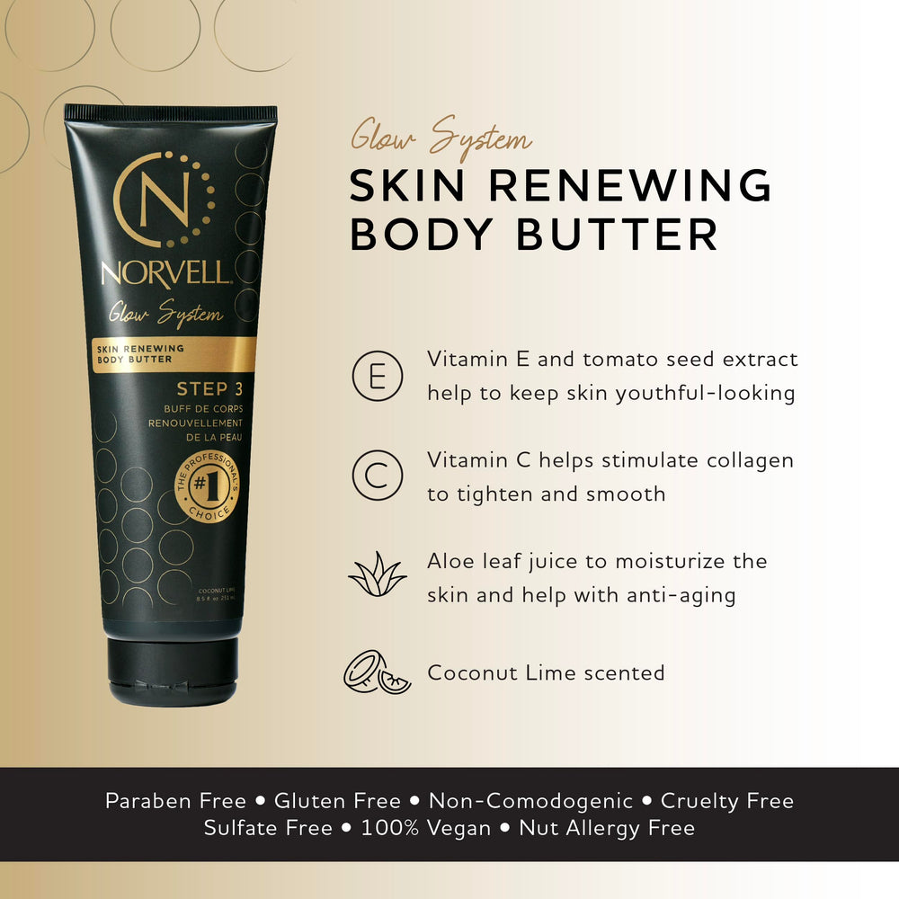 Norvell Post Tanning Repairing Body Butter creamy texture highlights rich moisture.