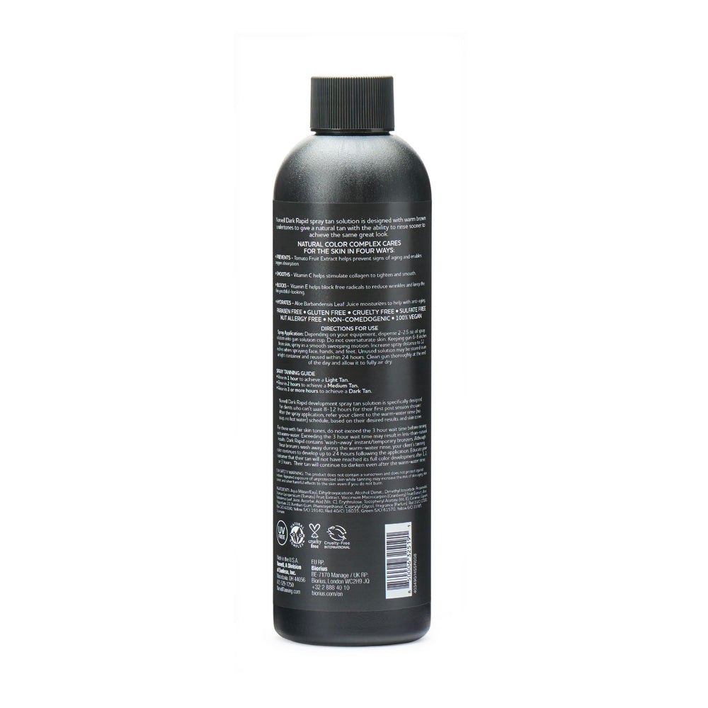 Norvell Premium Spray Tan Solution Dark Rapid application-steps guide for proper use