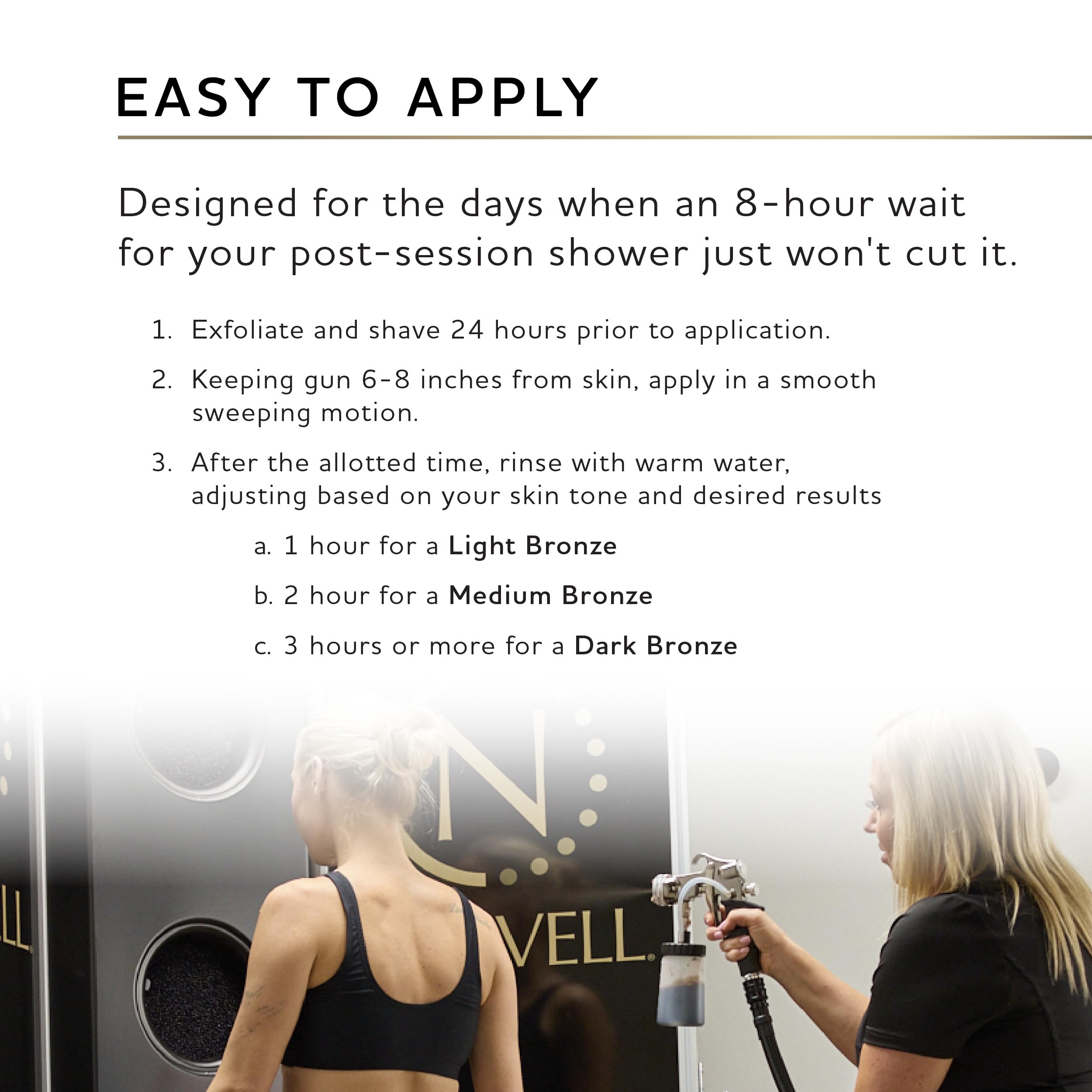 Norvell Premium Spray Tan Solution Dark Rapid DHA-activation hints color development