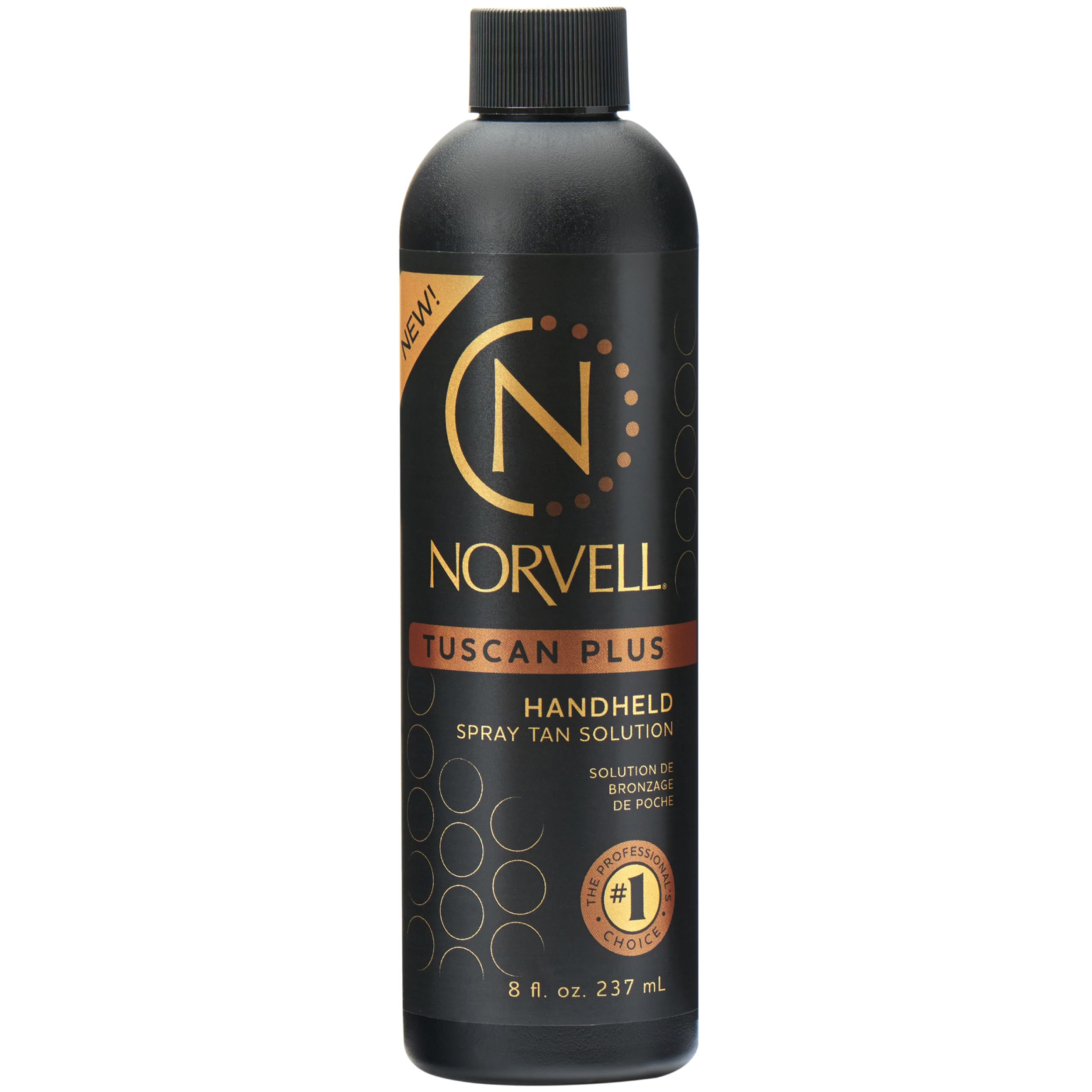 Norvell Tuscan Plus bottle close-up showing natural color potential
