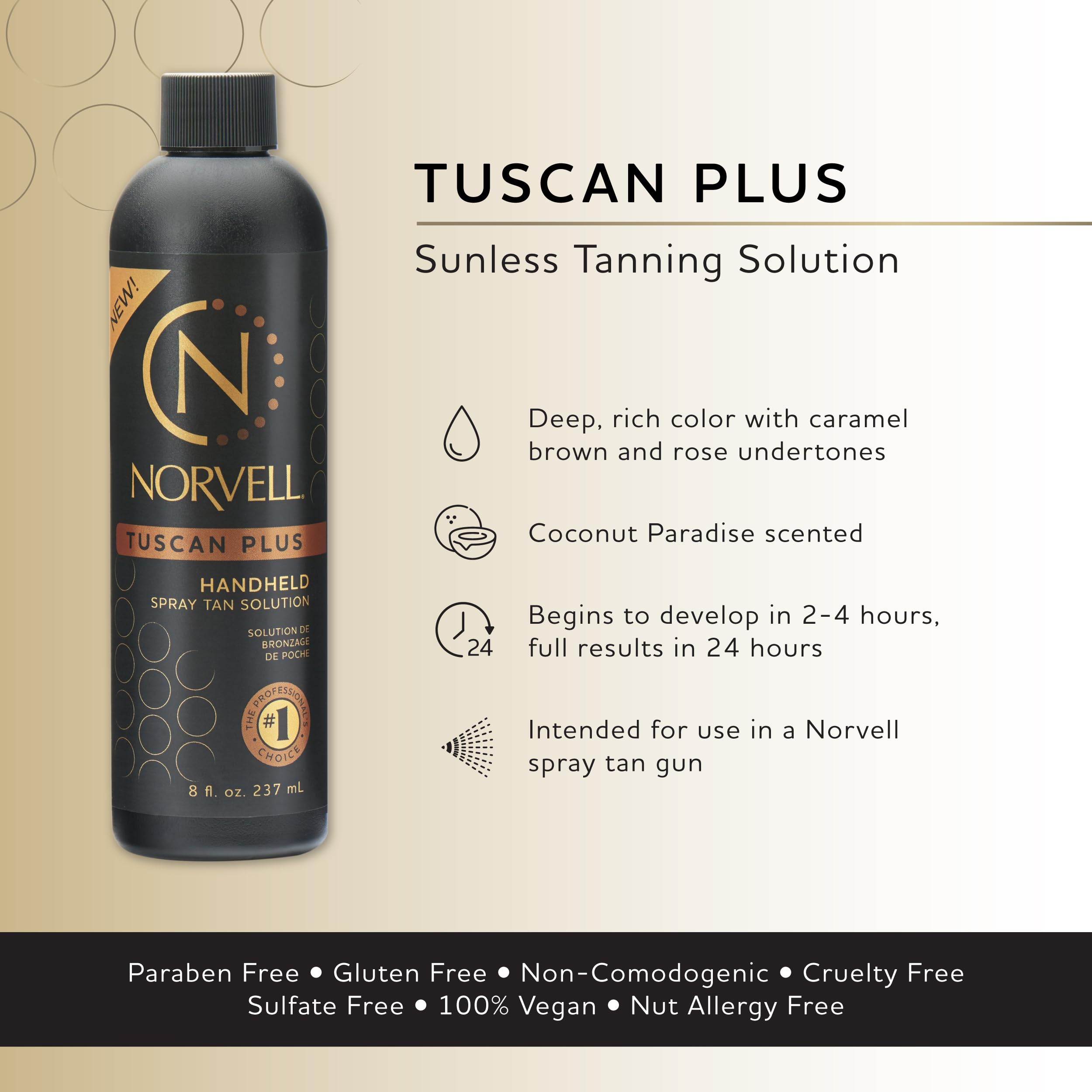 Norvell Tuscan Plus spray gun demonstrates professional, even application