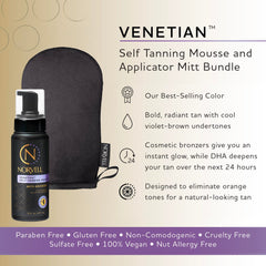 Norvell Venetian bronzer mousse swirl highlights color correction for even tan