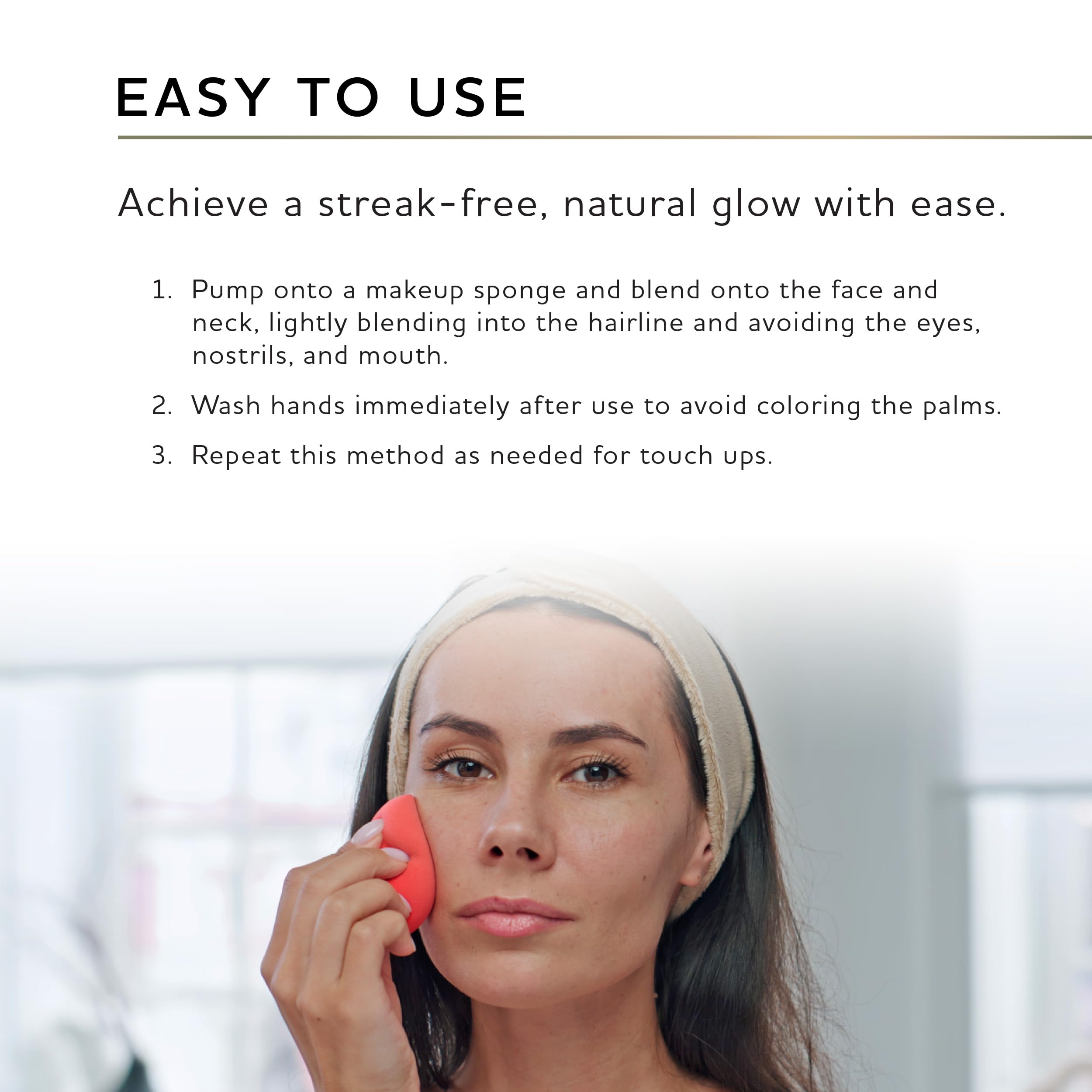 Norvell Venetian mousse being applied with fingertips for even application.