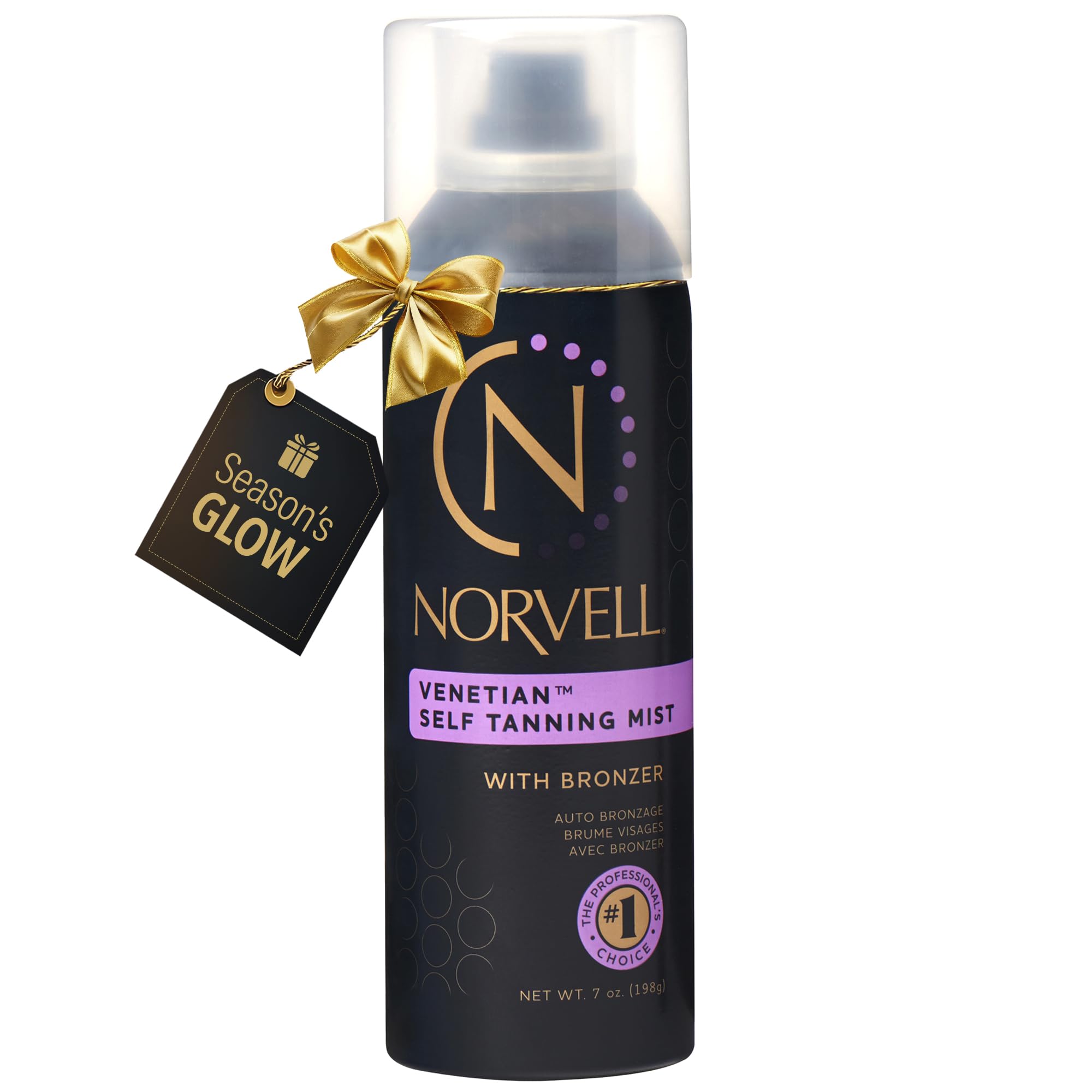 Norvell Venetian Sunless Mist bottle ready for an even, streak-free application and instant glow.
