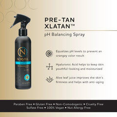 Norvell XLATAN mist application close-up showing controlled spray for prep