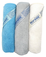 Norwex Body Pack Coastal cloths stacked for daily cleansing and refreshment.