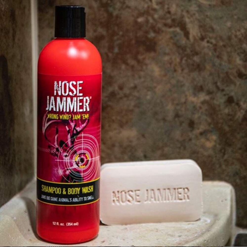 Nose Jammer hunting body wash no sulfates field-use context for hunters.