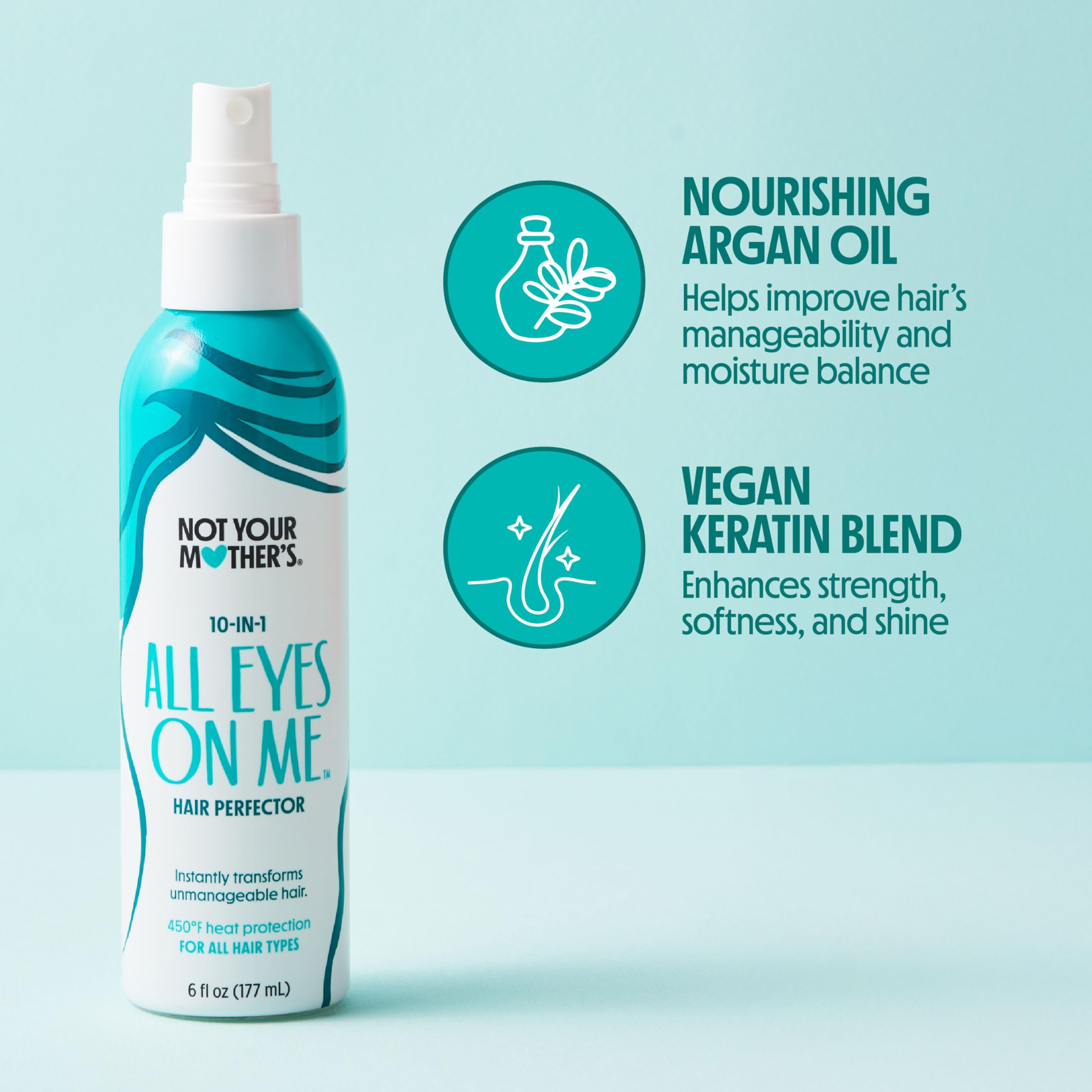 Not Your Mother's All Eyes On Me moisturizing spray on hair strands