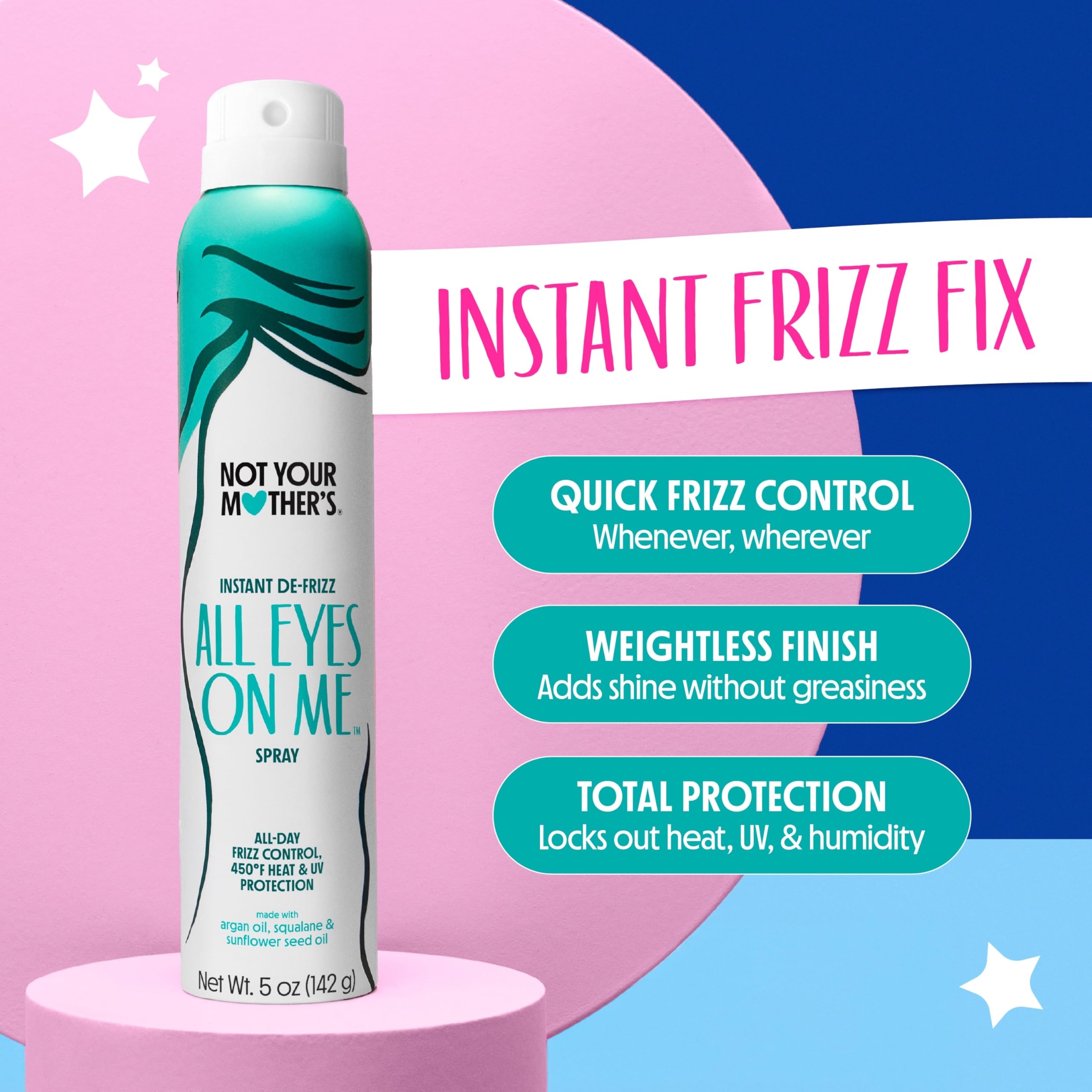 Hair ends after applying All Eyes On Me de-frizz spray for frizz-free tips