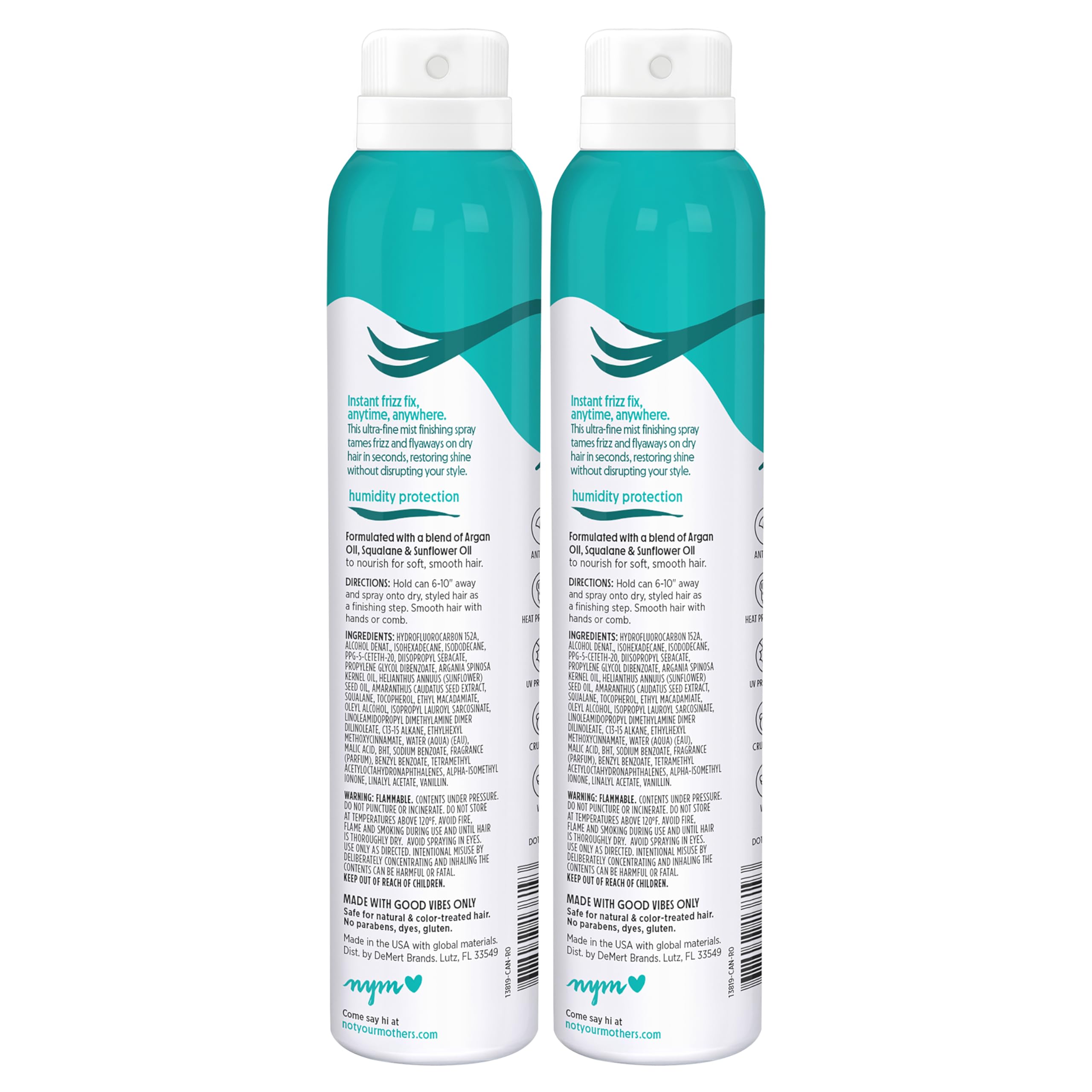 UV humidity protection focus of All Eyes On Me de-frizz spray