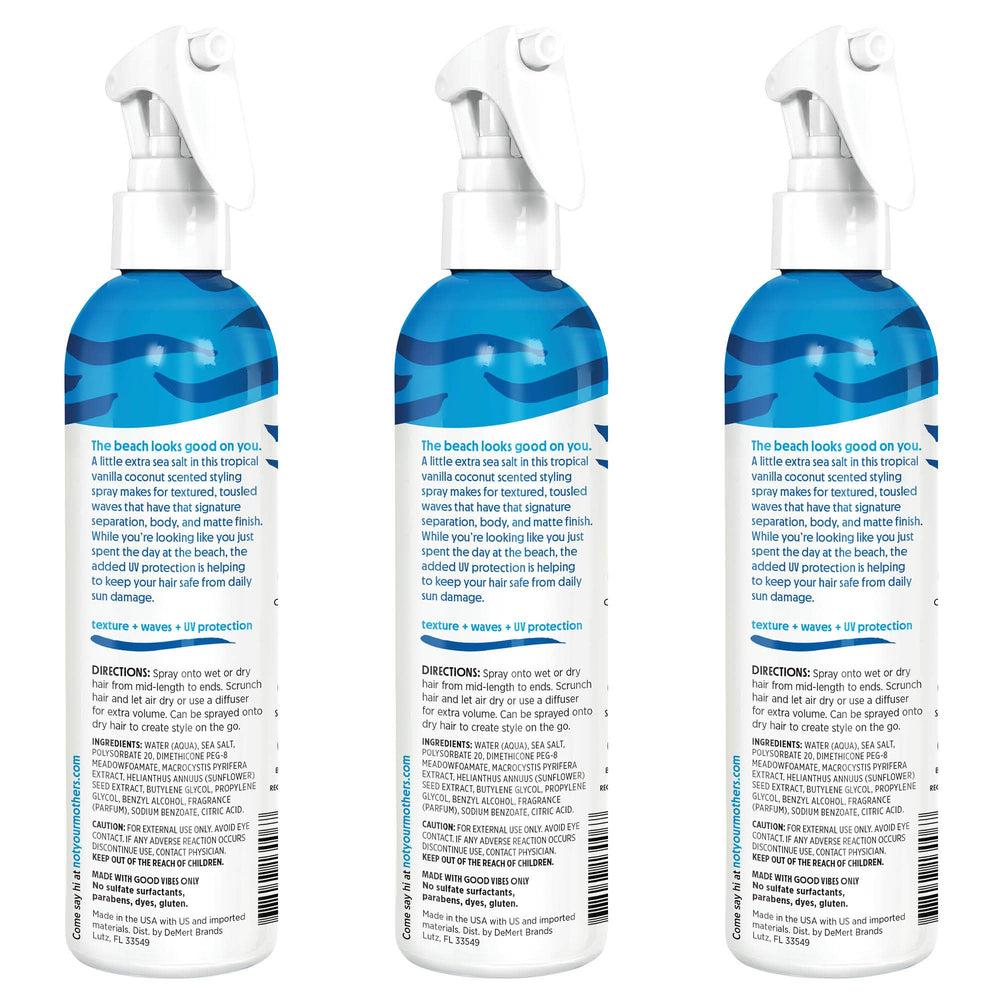 Not Your Mother's Beach Babe sea salt spray on beachy hair look.