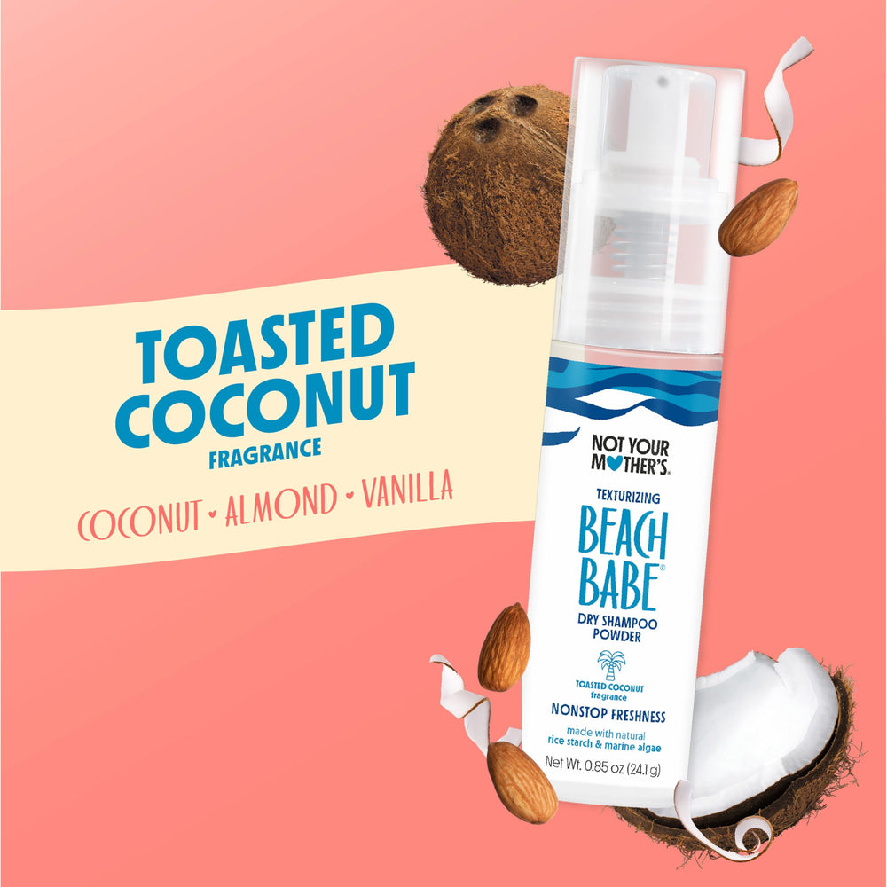 Not Your Mother's Beach Babe oil-absorption action shown on oily roots