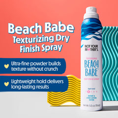 Applying Not Your Mother's Beach Babe spray to dry hair for buildable texture
