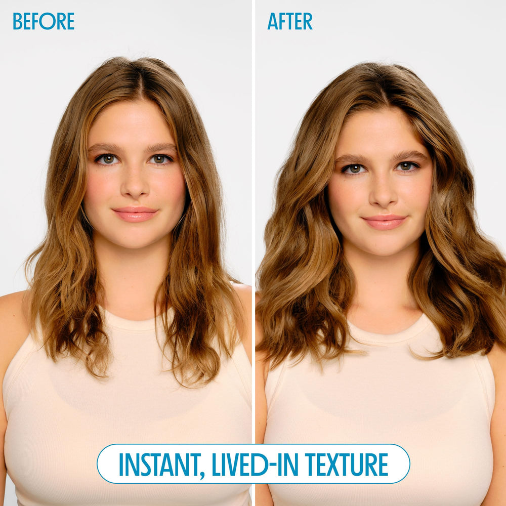 Beach Babe texturizing dry finish spray creates natural, lived-in waves