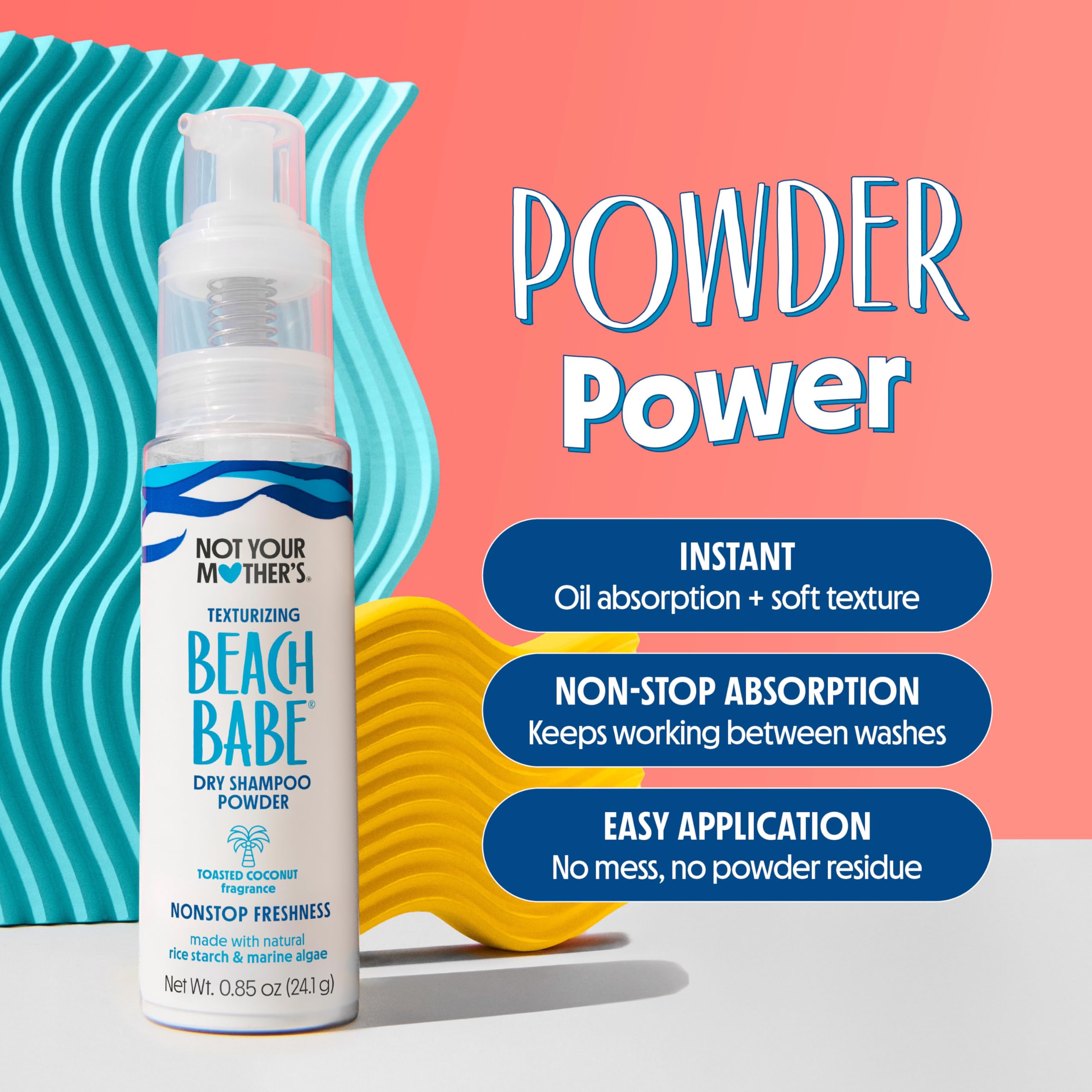 Not Your Mother's Beach Babe texturizing dry shampoo powder close-up texture emphasis