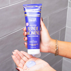 Not Your Mother's Blonde Moment Purple Shampoo lathers evenly for brightening results.