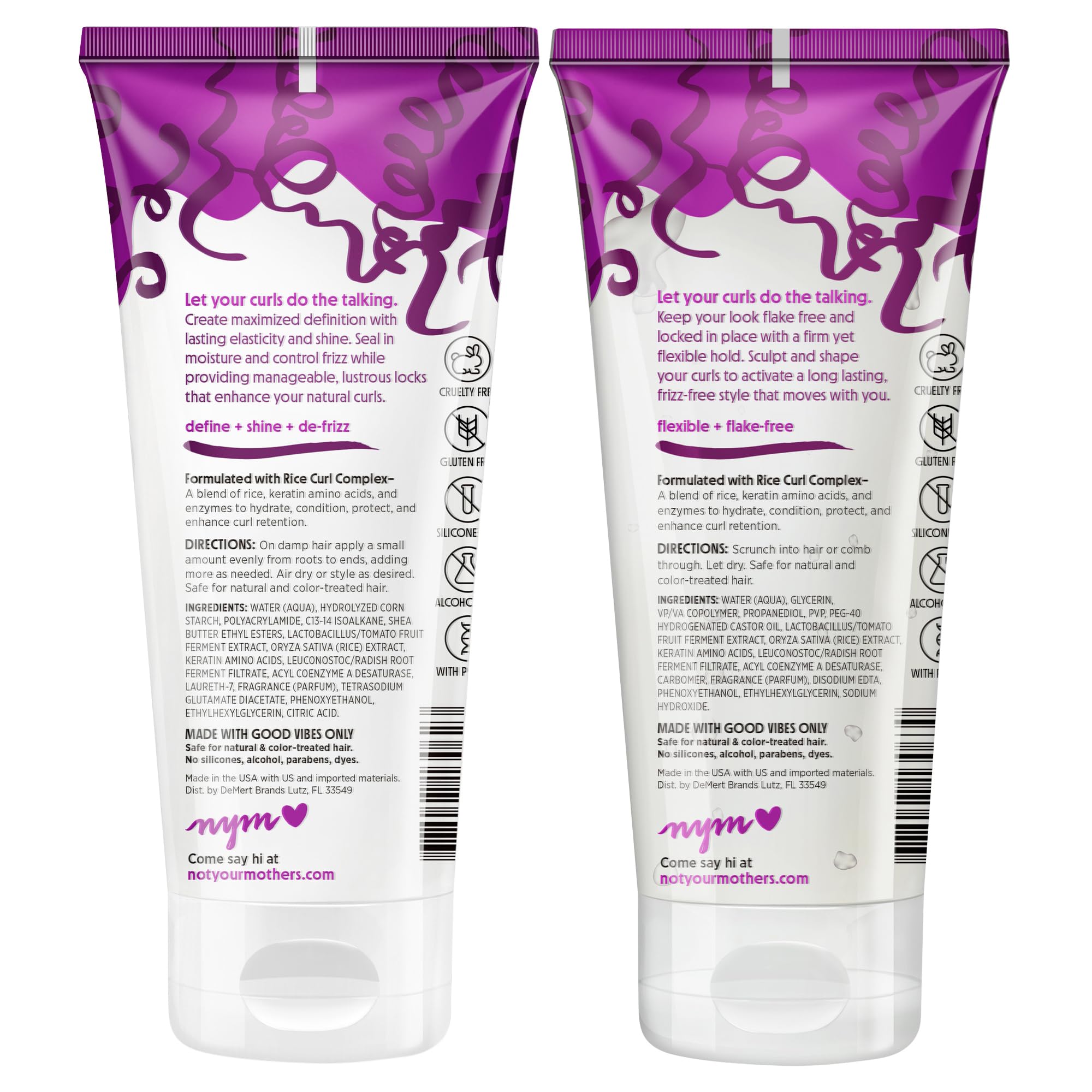 Not Your Mother's Curl Talk citrus jasmine scent packaging for refreshing styling.